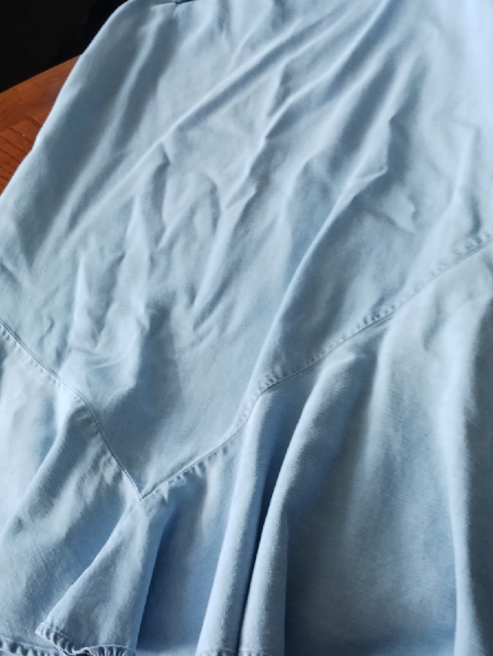 Light Blue Ruffled Skirt - Picture 7 of 8